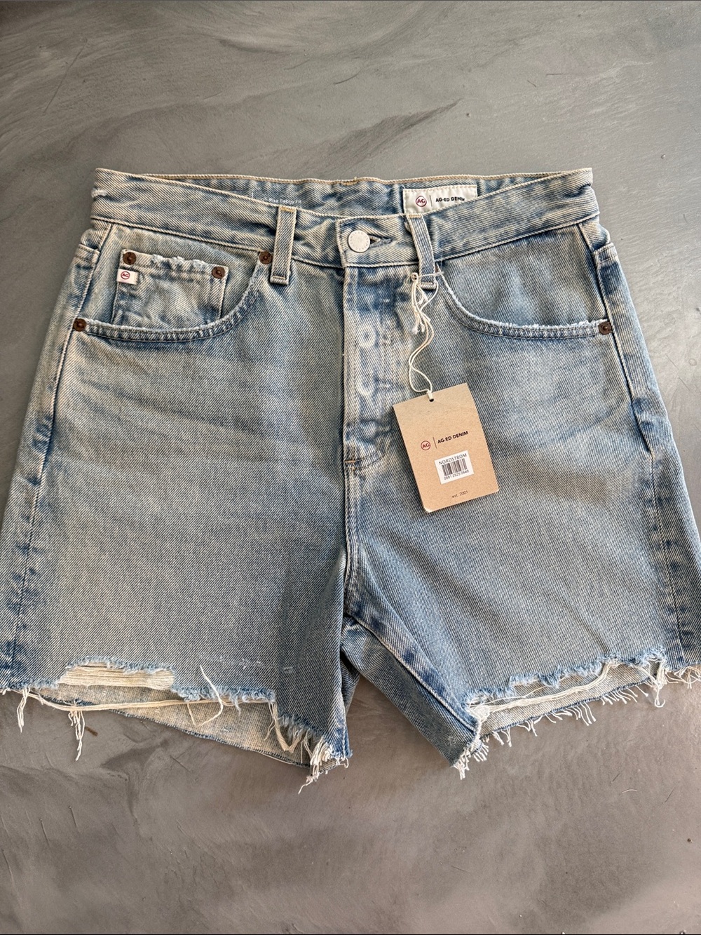 NWT Light Wash AG Denim Jean Shorts - Size 26